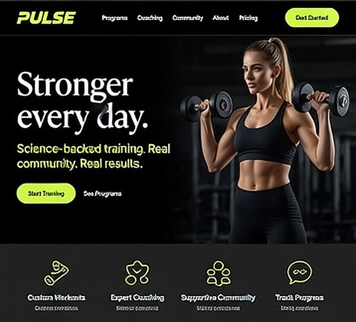 Cadence Athletics website example