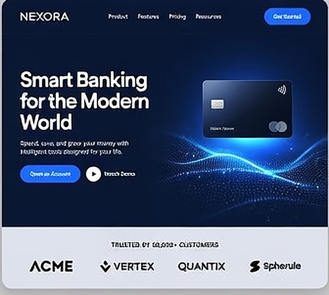 Clearhold Bank website example