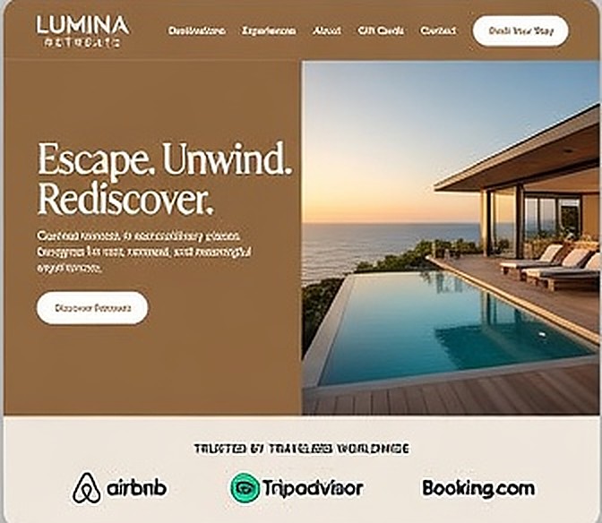 Quiet Harbor Retreats website example